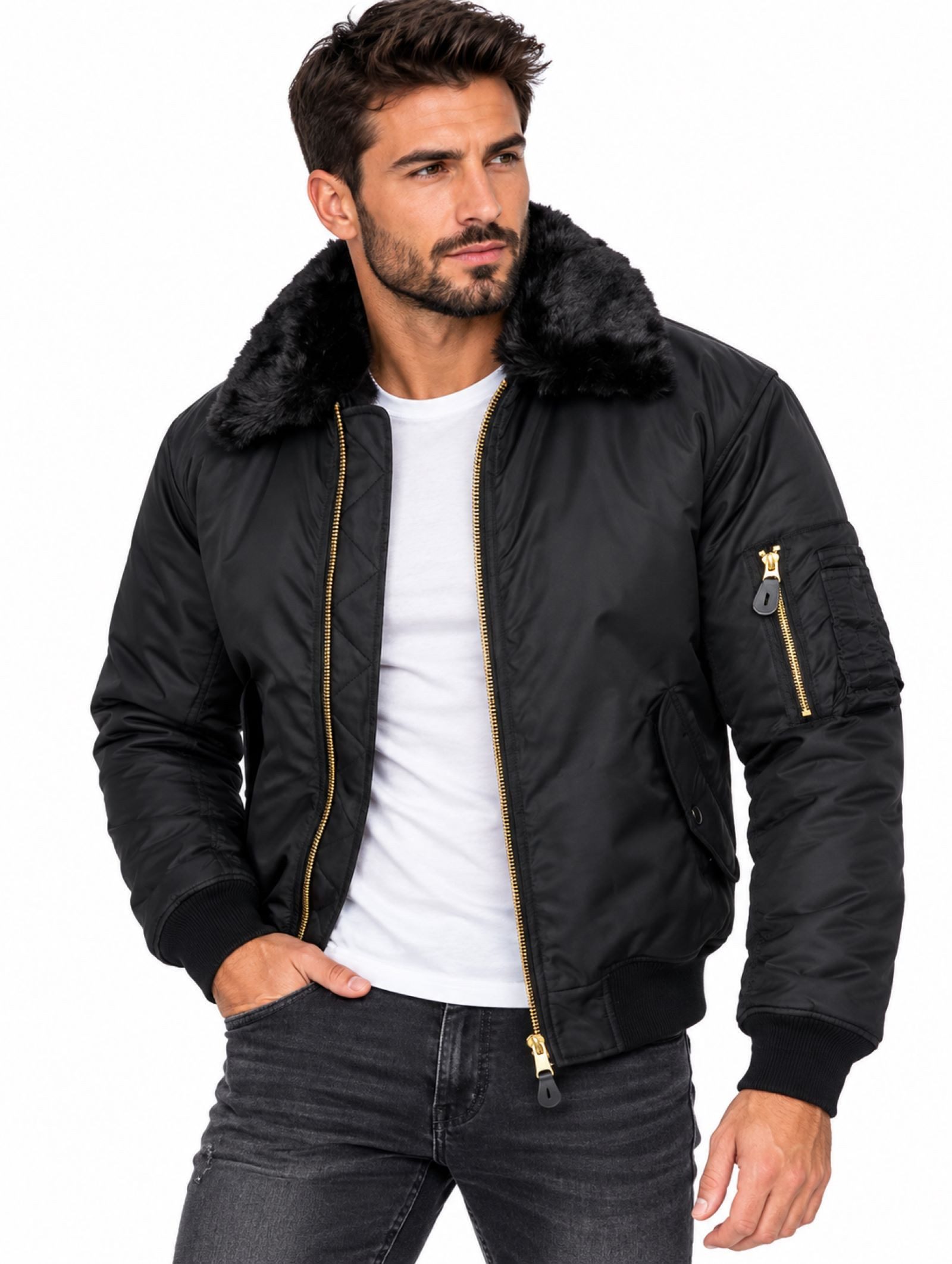 Brandit Steppjacke Brandit Herren Herbst Winter Jacke MA2 Bomberjacke Windbreaker Pilot