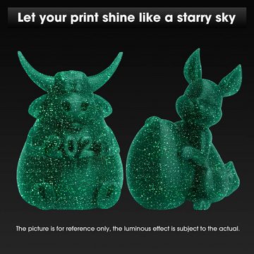 YI Filament PLA Leuchtet 3D Drucker Filament, Leuchtendes Sternen Grün