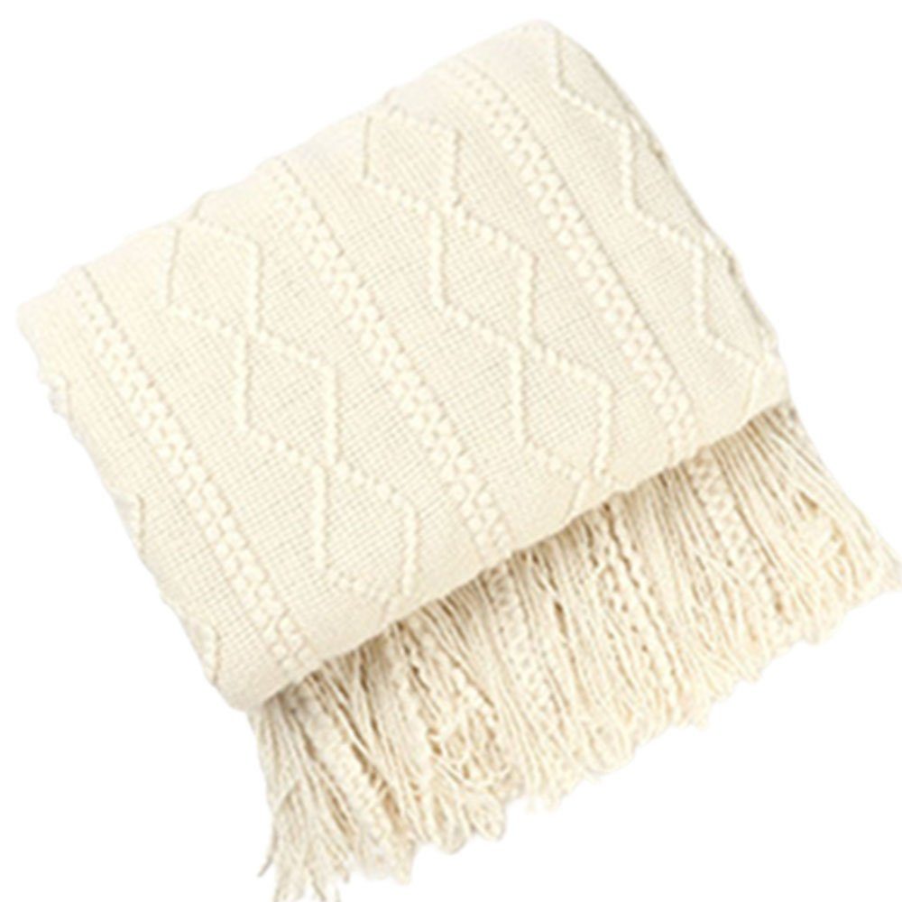 Wohndecke Wohndecke Boho Decke Weich Strick günstig online kaufen
