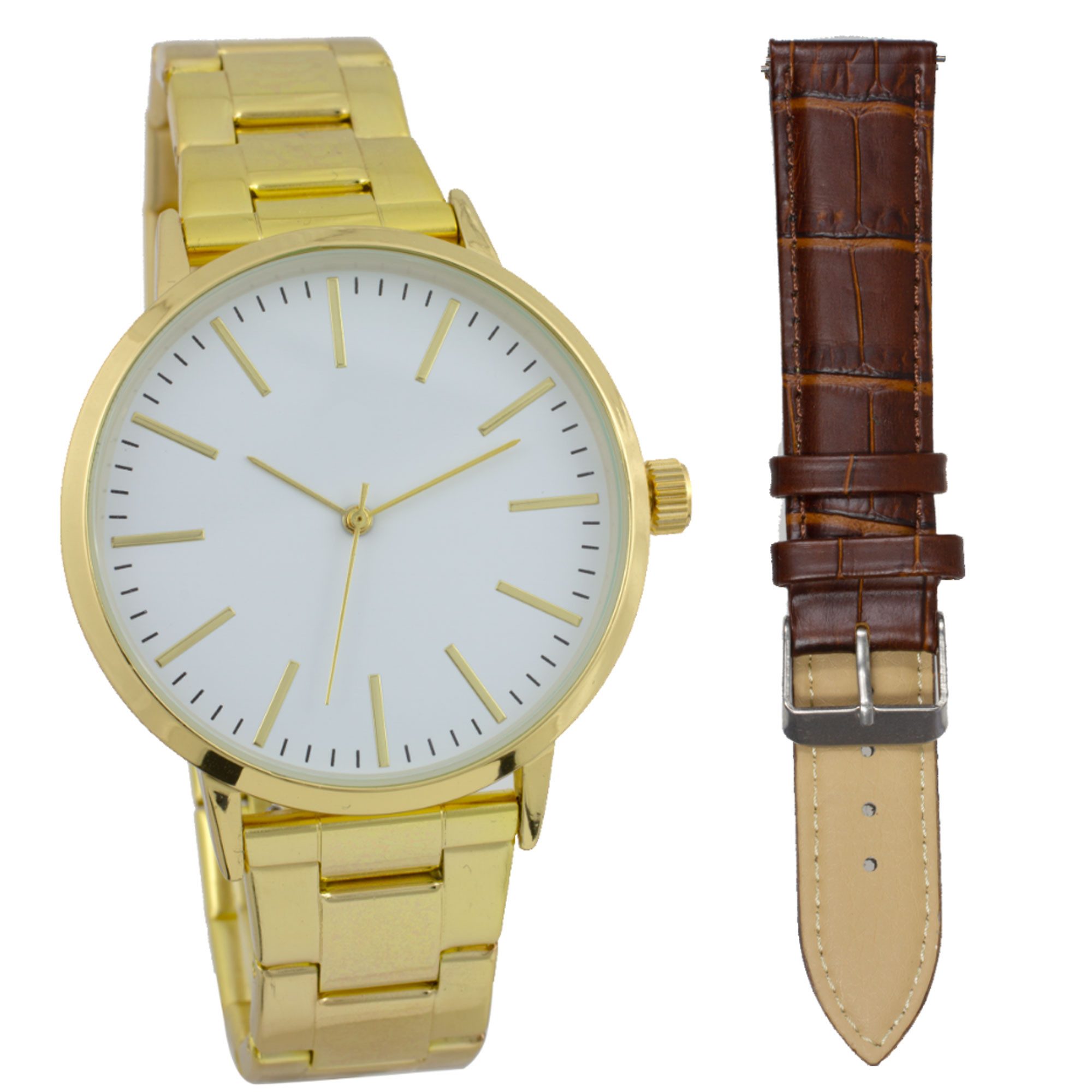 Quarzuhr Herrenarmbanduhr mit Metallarmband und Wechselarmband günstig online kaufen