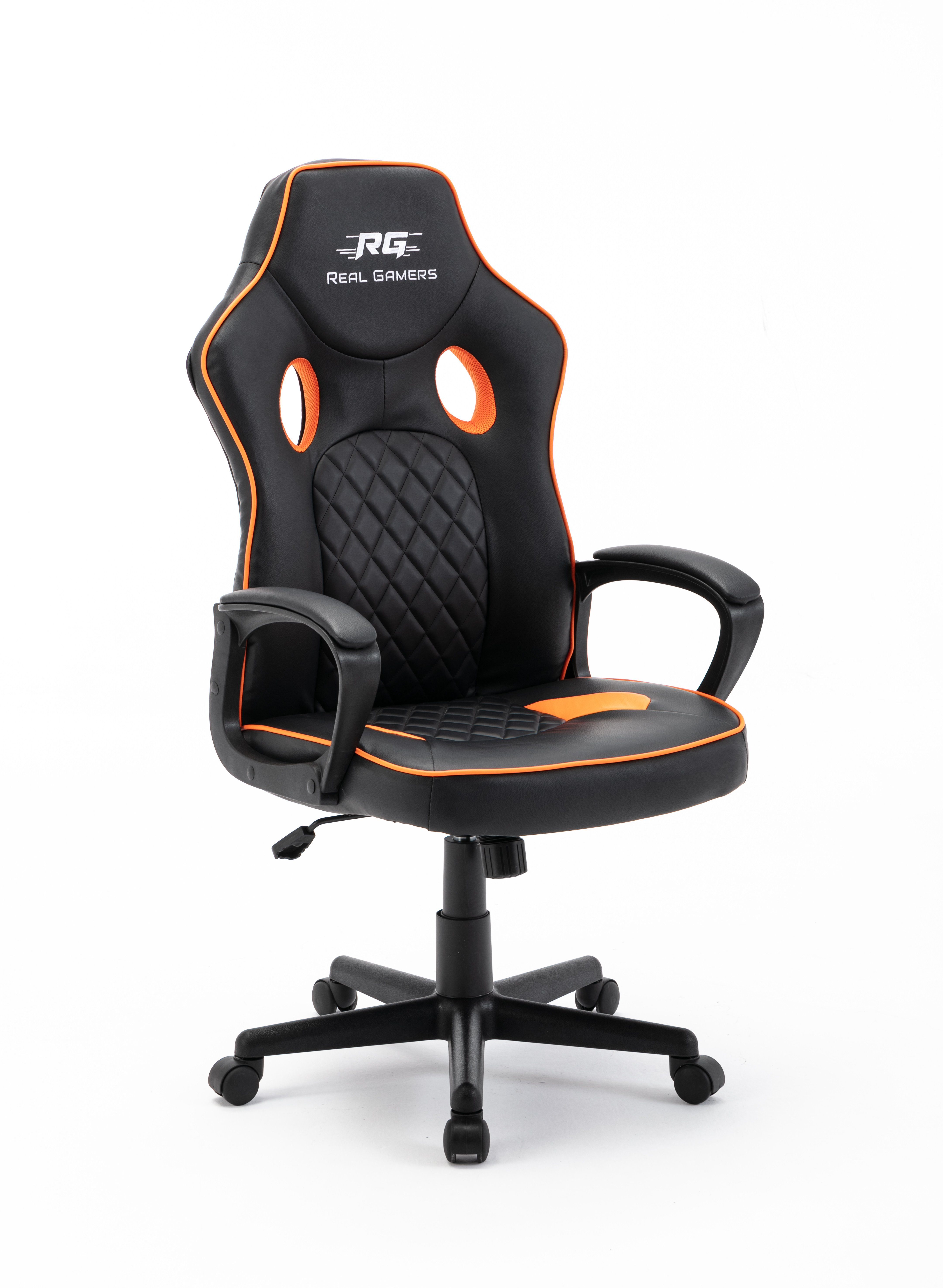 ebuy24 Gaming-Stuhl Real Gamers Basic Gaming Stuhl schwarz, orange.