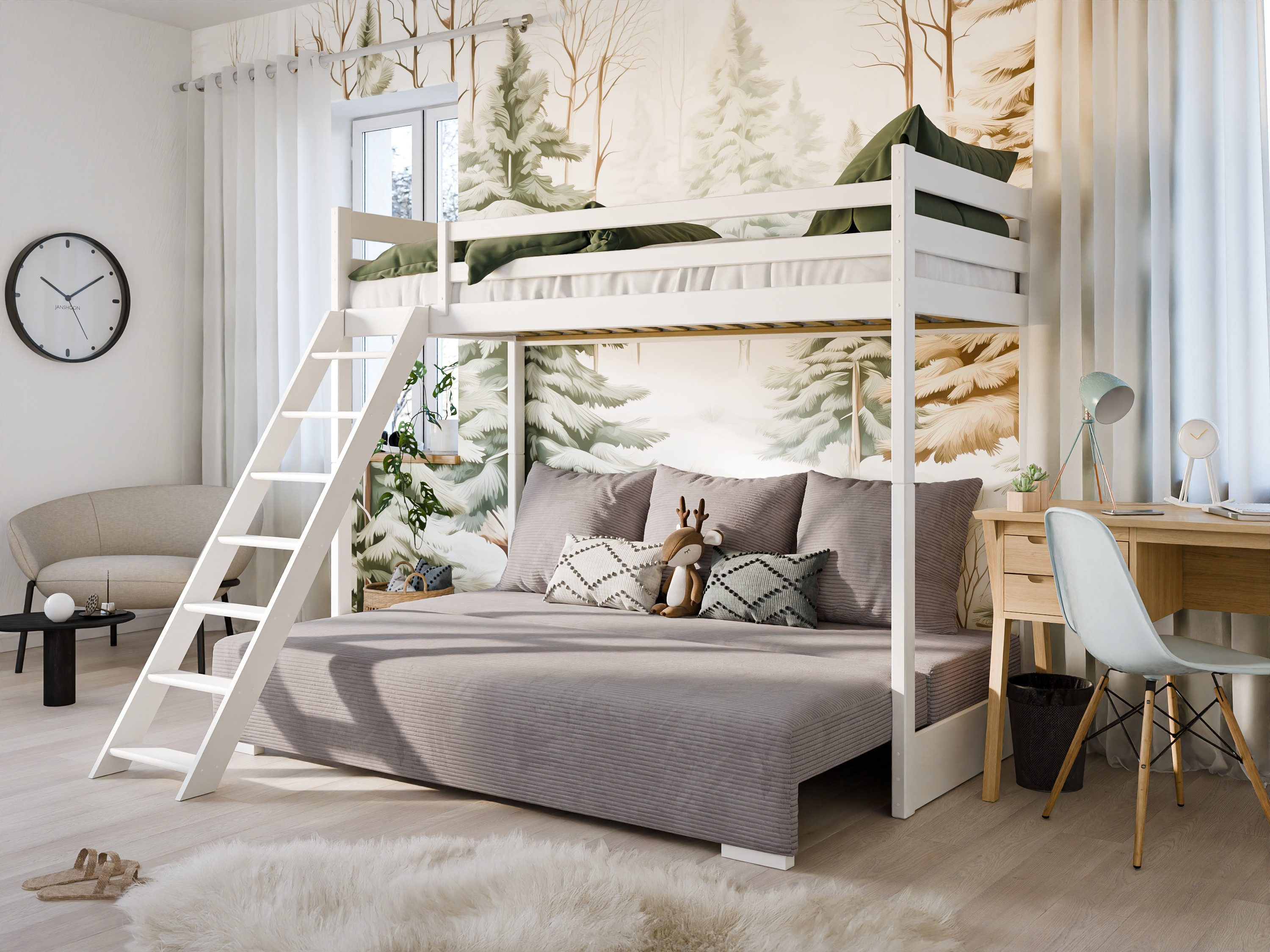 Kids Collective Hochbett 90x200 cm mit günstig online kaufen