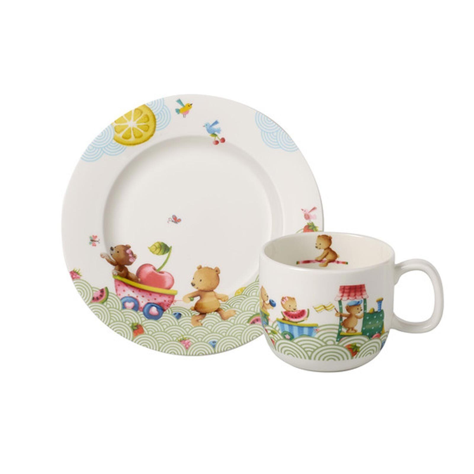 Villeroy & Boch Kindergeschirr-Set Hungry as a Bear Frühstücksset 2er Set (2-tlg), 1 Personen, Porzellan