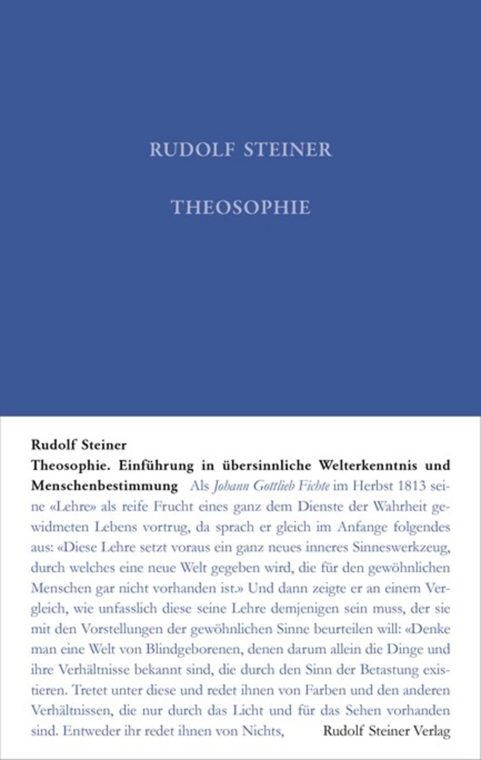 Theosophie / Rudolf Steiner