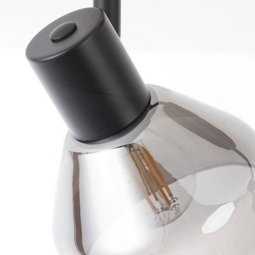 Brilliant Deckenleuchte Reflekt, Lampe Reflekt Spotrohr 4flg schwarzmatt/rauchglas 4x D45, E14, 18W
