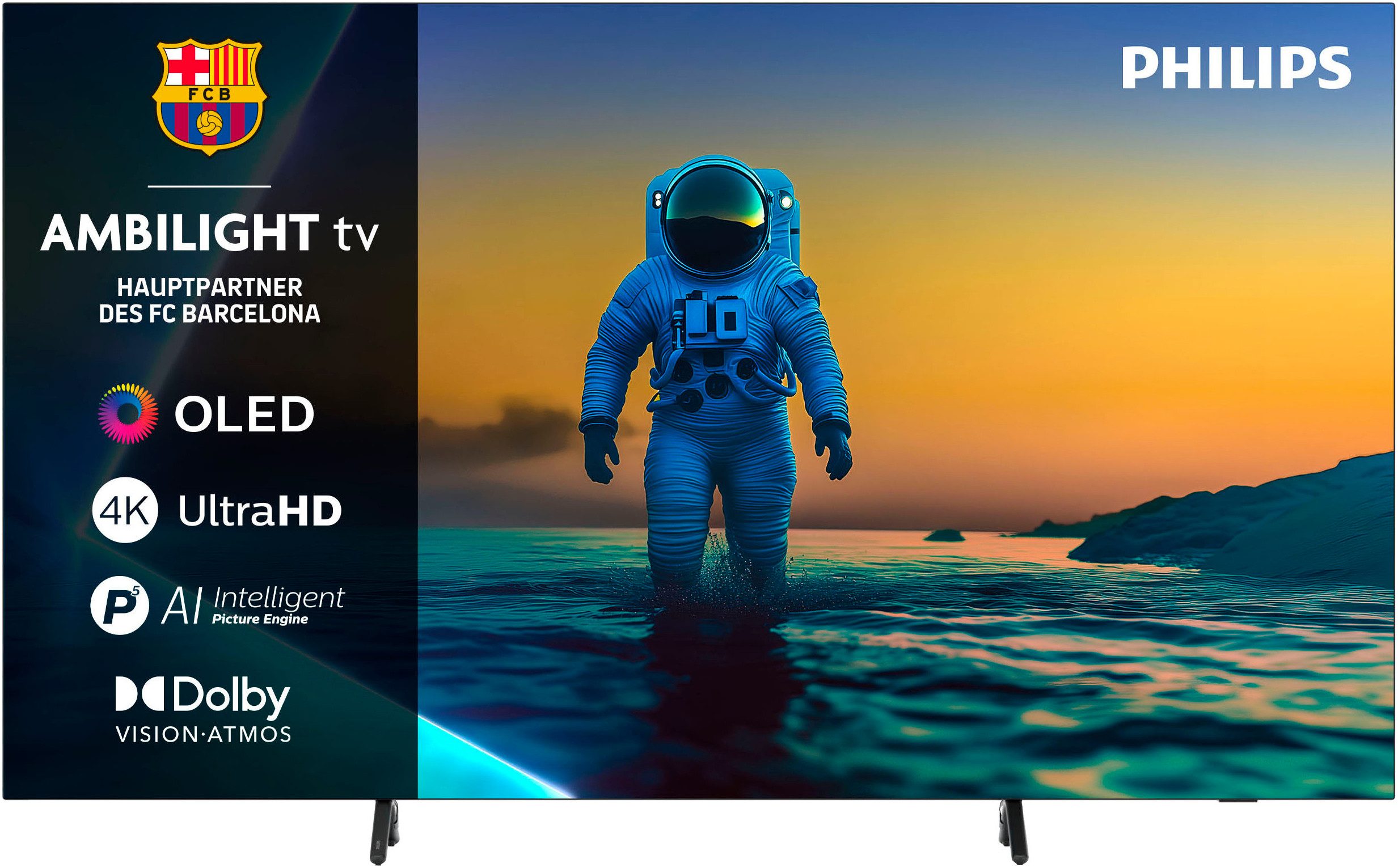 Philips 77OLED810/12 OLED-Fernseher (194 cm/77 Zoll, 4K Ultra HD, Google TV, Smart-TV)