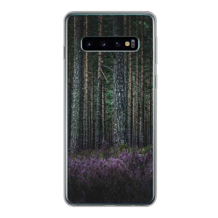 MuchoWow Handyhülle Lavendel im Wald Phone Case Handyhülle Samsung Galaxy S10 Silikon Schutzhülle