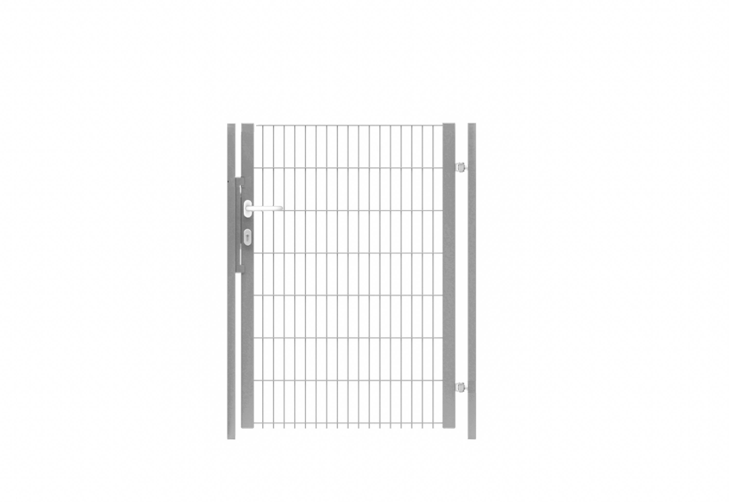 Fischer und Adamek Gartentor Gartentor, (inkl 2 Pfosten 3 Schlüssel Schließer), Verzinkt