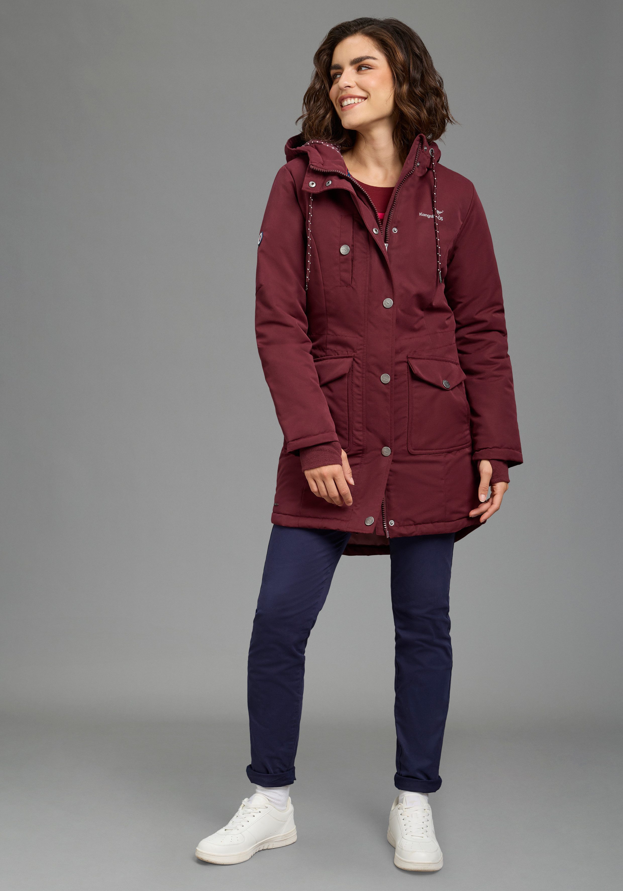 KangaROOS Langjacke für den Übergang, aus leichtem Webmaterial, modisch