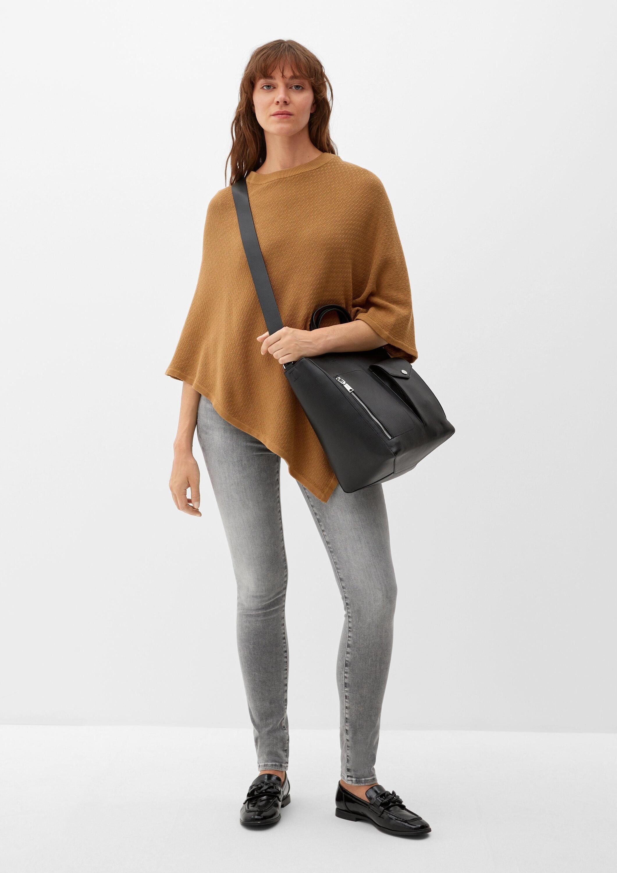 s.Oliver Poncho Indoor-Poncho Poncho aus Baumwollmix