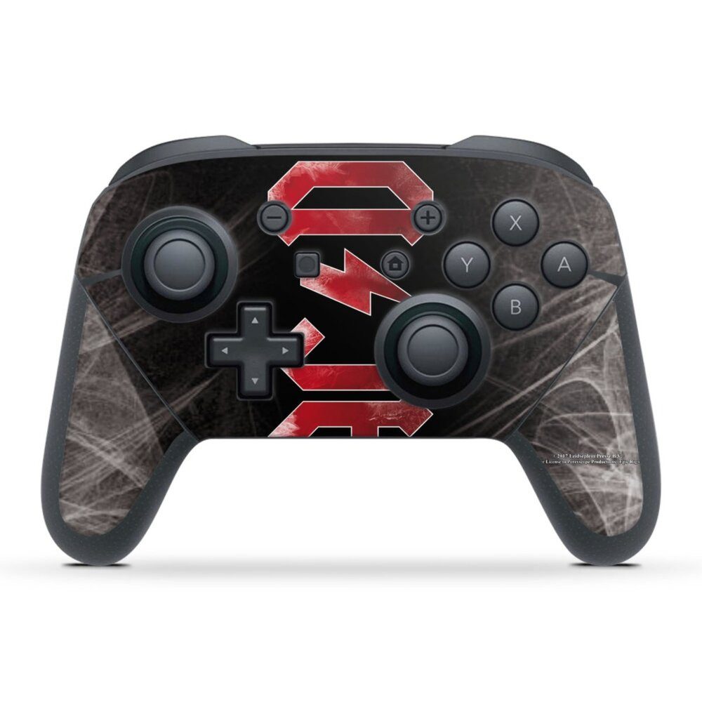 DeinDesign Konsolen-Cover ACDC Logo Fanartikel ACDC White Dust, Nintendo Switch Pro Controller Skin Aufkleber Sticker Folie