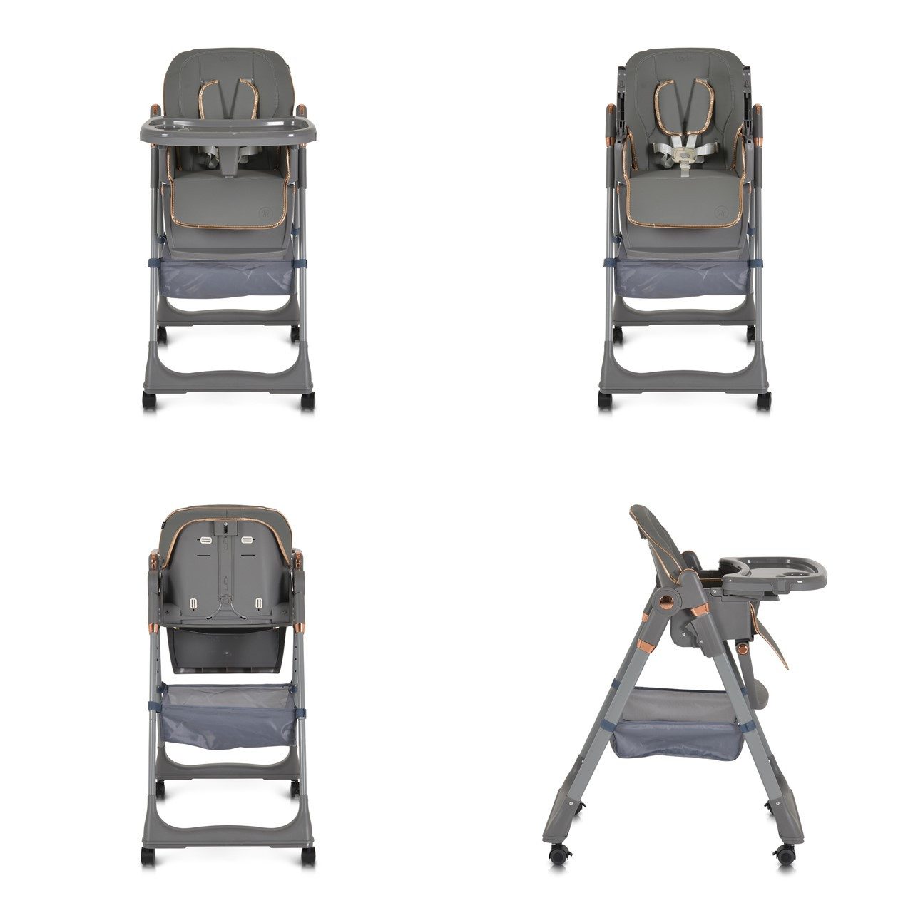 Moni Kombihochstuhl Kinderhochstuhl Lindo klappbar, Lätzchen Besteck Räder günstig online kaufen