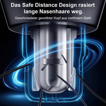DOPWii Nasen- und Ohrhaartrimmer 5W elektrischer Nasenhaarschneider, geräuschloser Betrieb (50 dB)