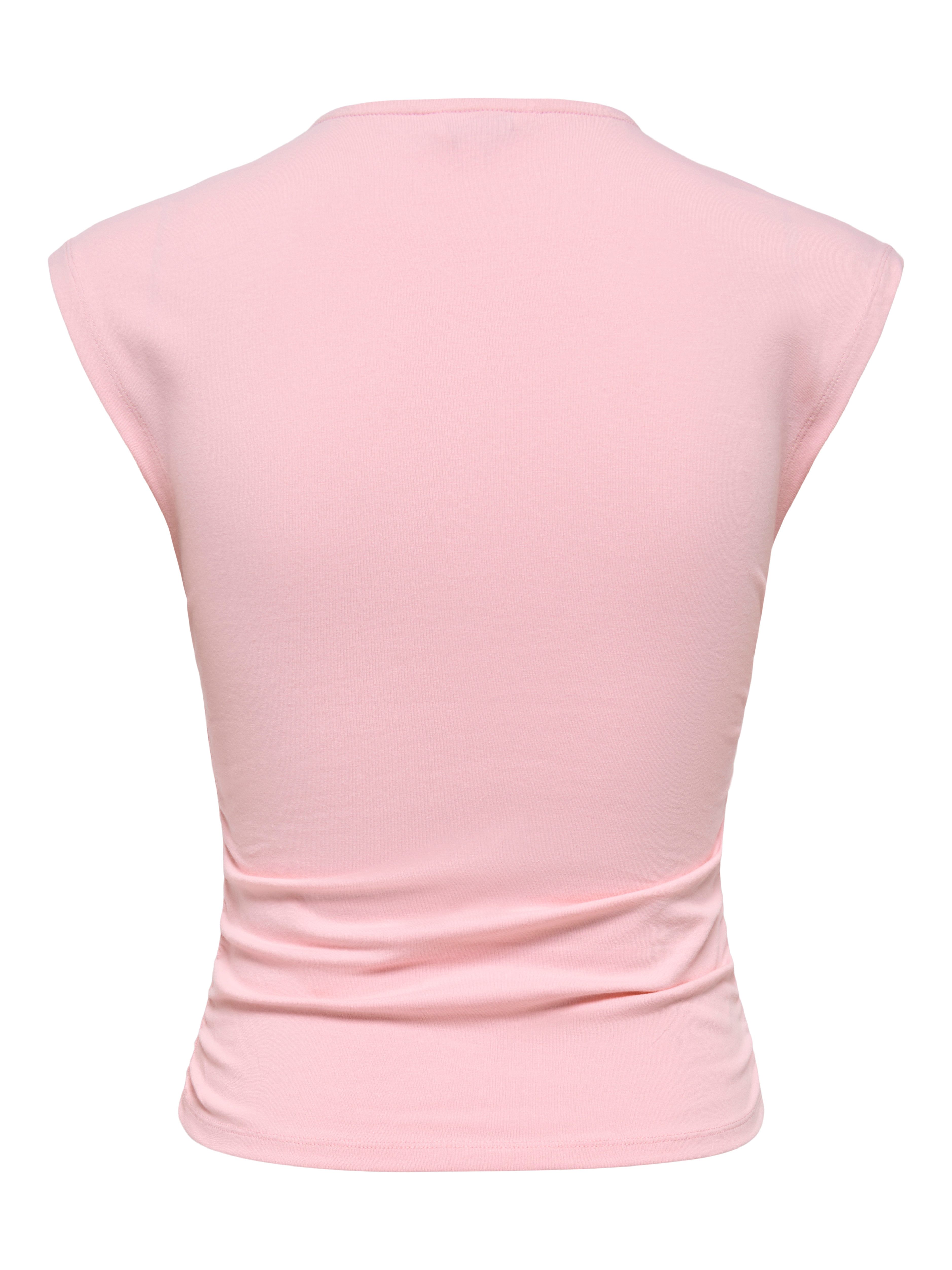ONLY Shirttop ONLMIRA CAPSL RUCHING TOP JRS NOOS Baumwollmischung, regular fit, Rundhals