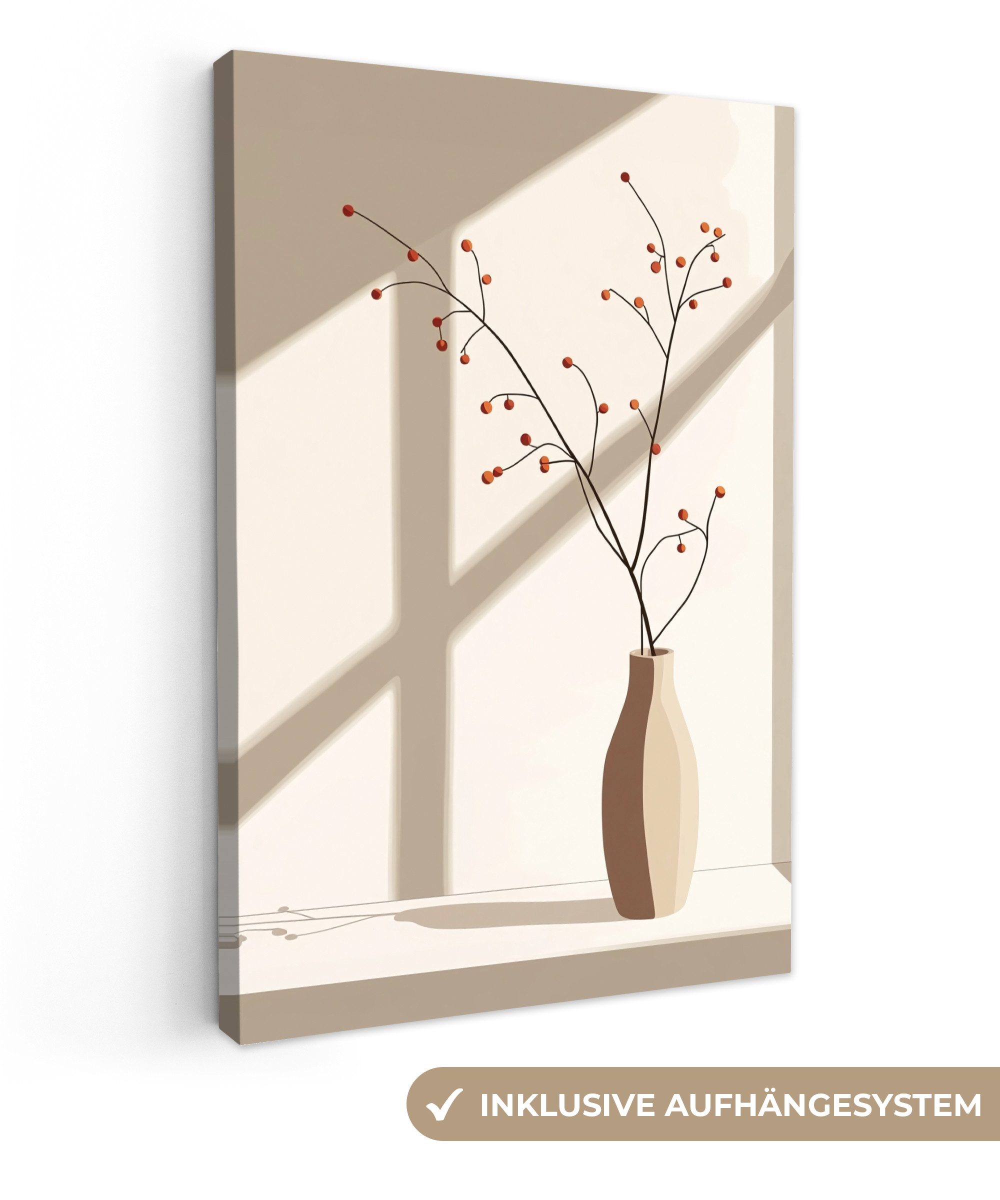 OneMillionCanvasses® Leinwandbild Vase - Äste - günstig online kaufen