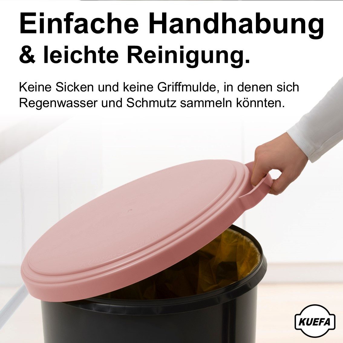 KUEFA Müllsackständer VLC 60L Mülleimer Gelber Sack, inkl. Klemm-Ring, Geruchsdicht – Bild 4 von 5