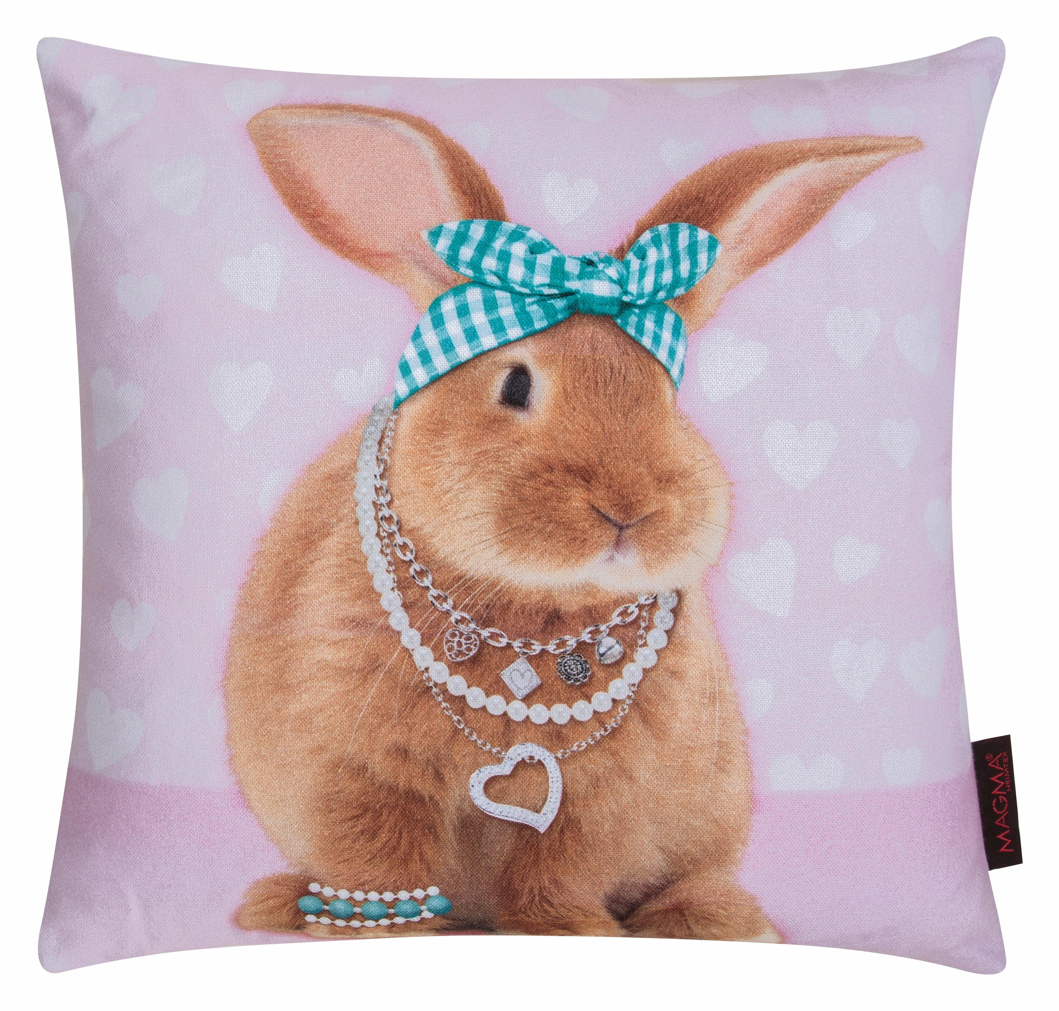 kissen magma heimtex hase mit hasen motiv flieder