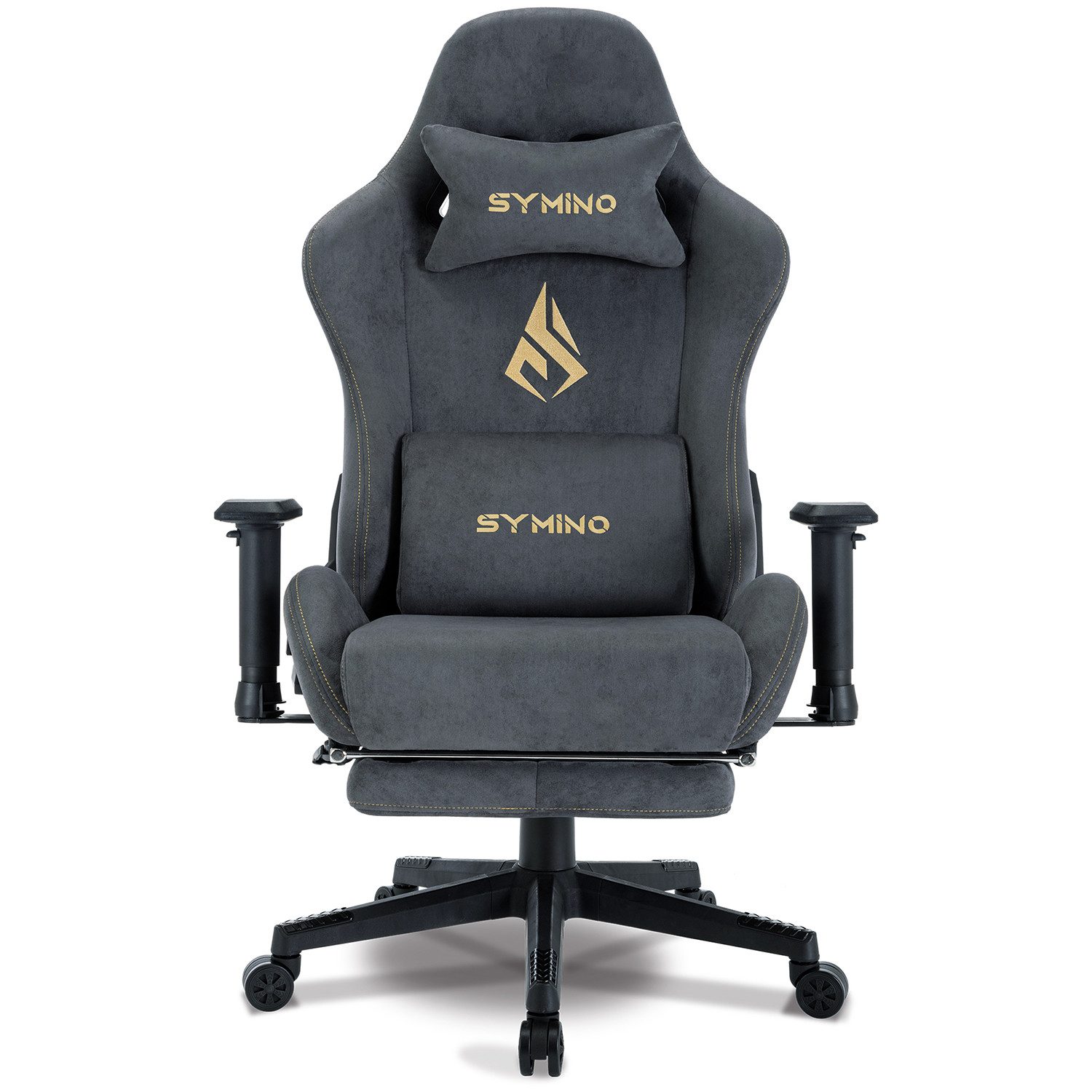 Gaming-Stuhl Premium Alcantara Stoff, ergonomischer
