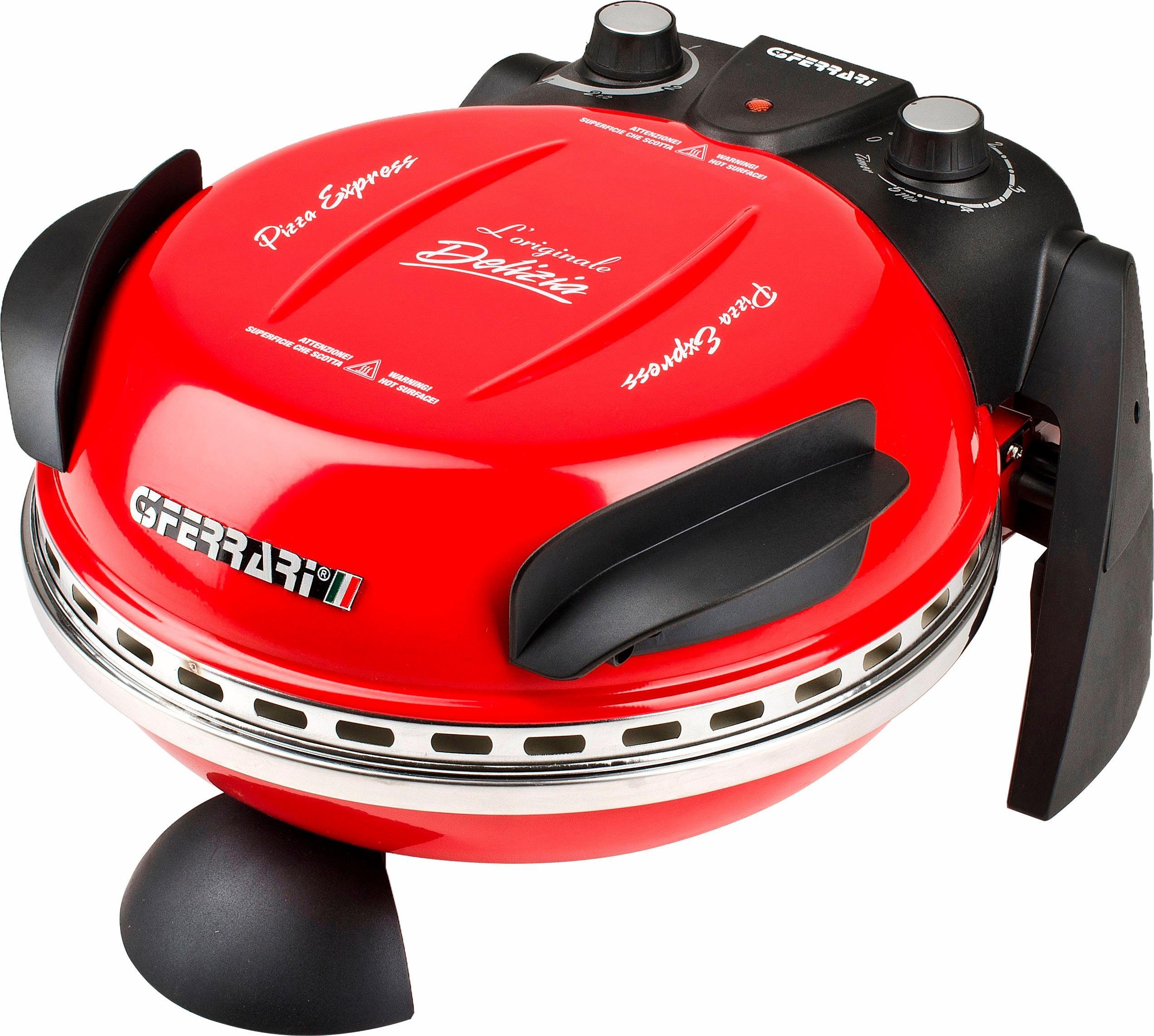 G3Ferrari Pizzaofen Delizia G10006, Ober/Unterhitze, Temperatur bis 390°, mit feuerfestem