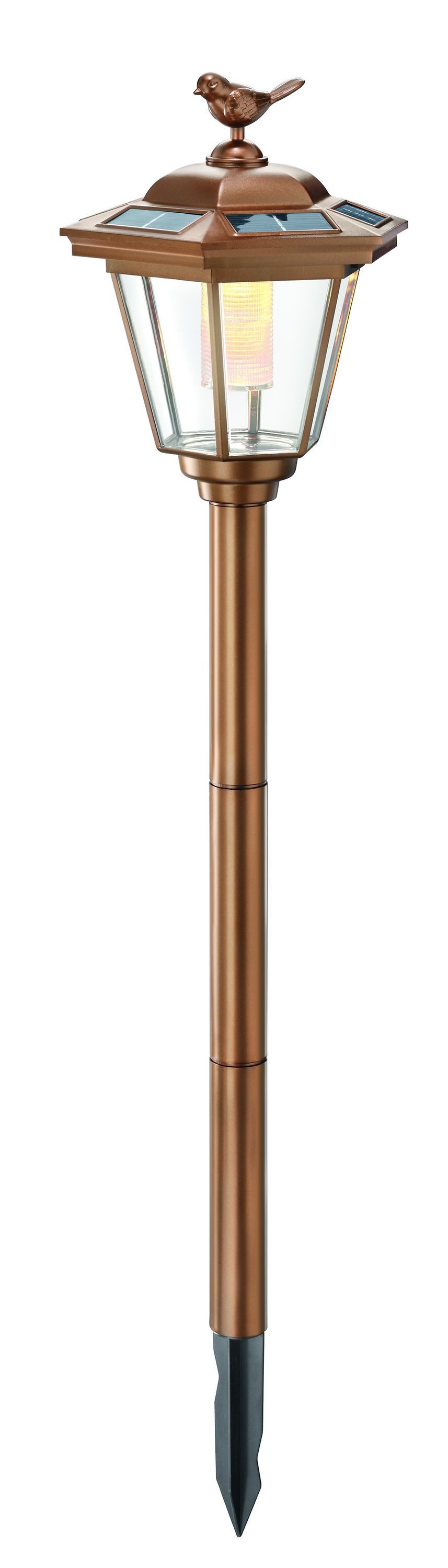 esotec LED Gartenleuchte Esotec Solar Standleuchte Tivoli, warmweiß, 68 cm, kupferfarben