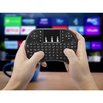 Renkforce Mini Wireless Keyboard Tastatur (Integriertes Touchpad)