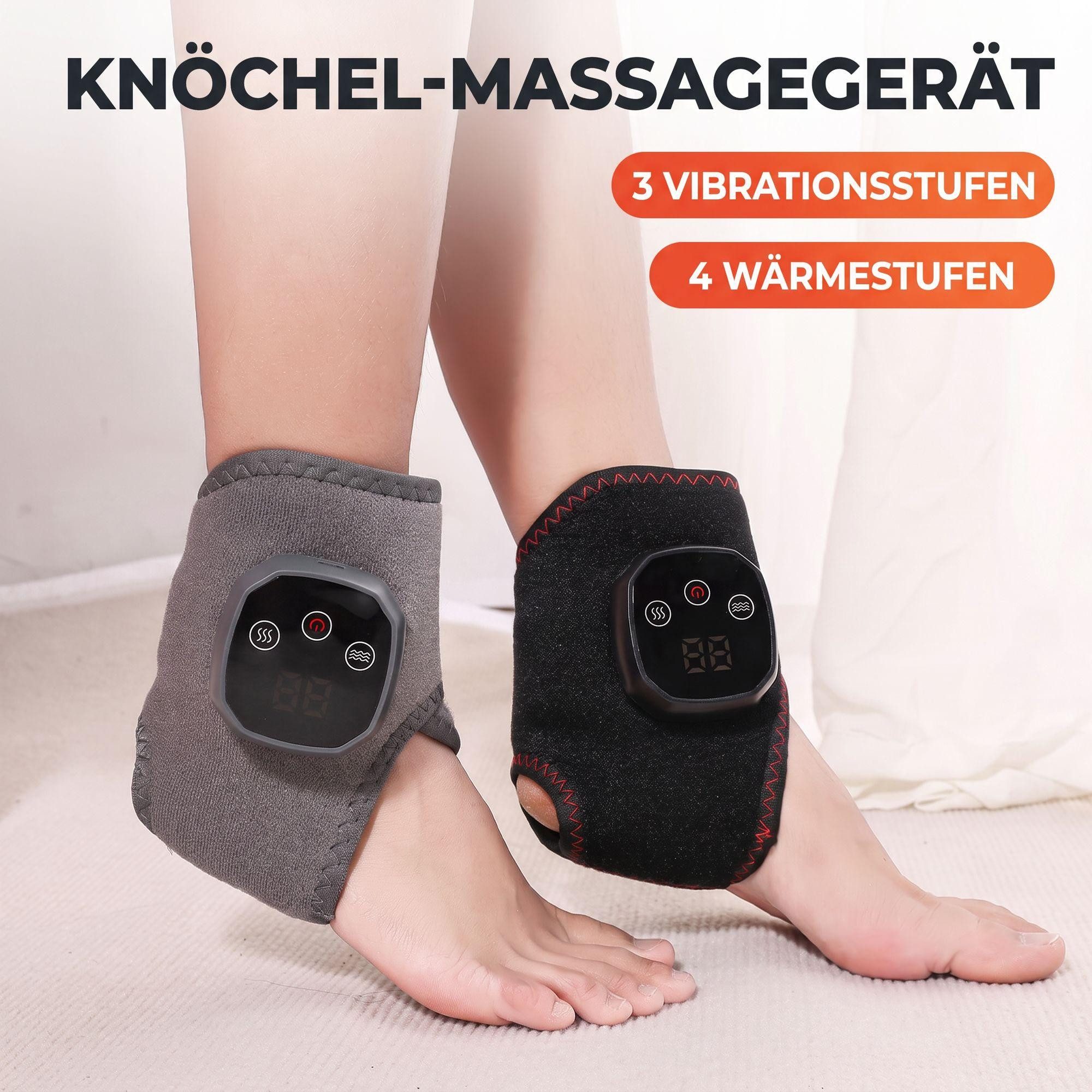 BBG Fußmassagegerät Elektrisches Fußknöchel-Massagegerät 1 Stück, LCD-Display, beheizbares Massagegerät mit 3 Vibrationsstufen und 4 Temperaturstufen 1-tlg., ve – Bild 4 von 5