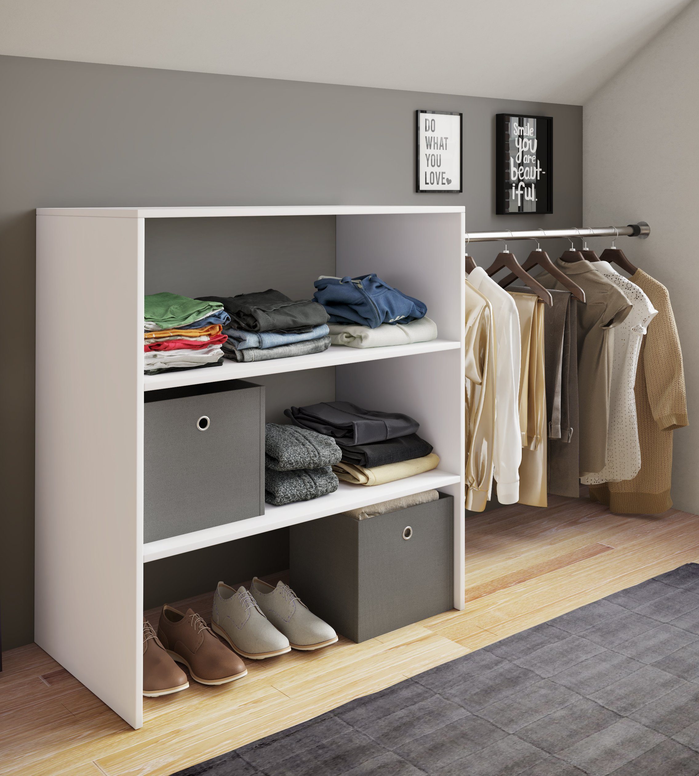 VCM Kleiderschrank Offener Kleiderschrank Dachschrägen Regal günstig online kaufen