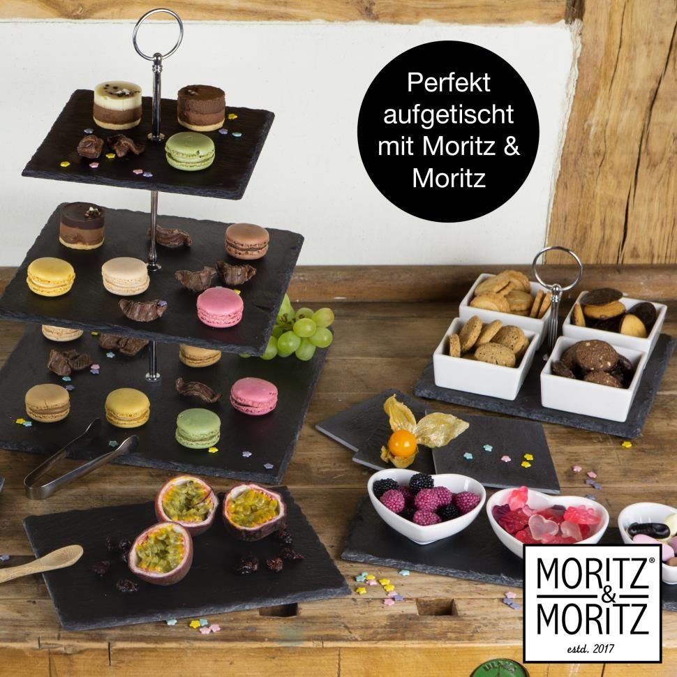 Moritz & Moritz Servierplatte mit Saffron, Bambus, Schieferset (Set) Schiefer, - Servierplatte Keramik, Dipschalen