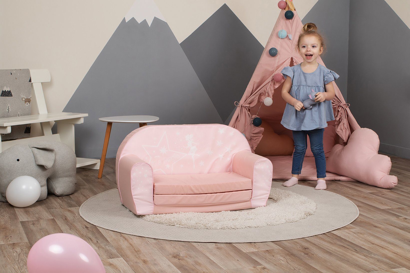 Kinder; Fairy in Knorrtoys® Sofa für Europe Made Pink,