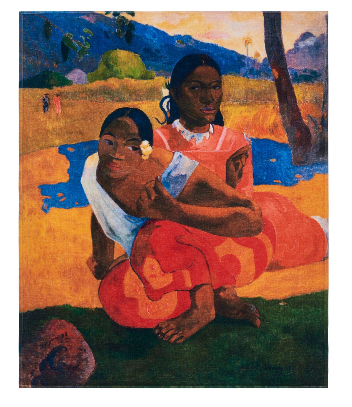 MuseARTa Strandtuch Nafea faa ipoipo Strandtuch, Baumwolle (1-St), Paul Gauguin Wann wirst du heiraten?