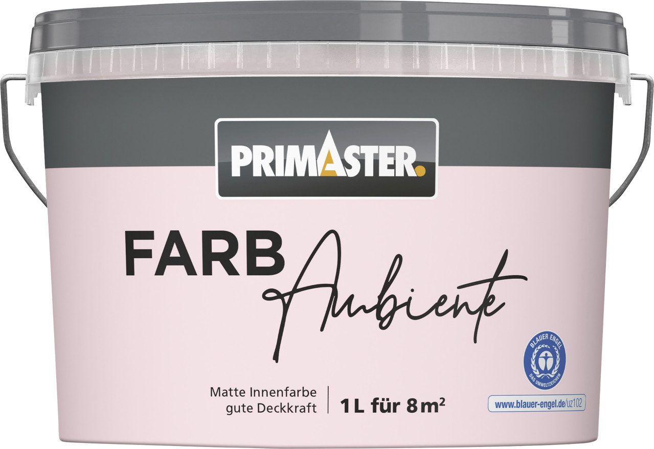 Primaster Wandfarbe Primaster Farbambiente Wandfarbe matt rose 1 L
