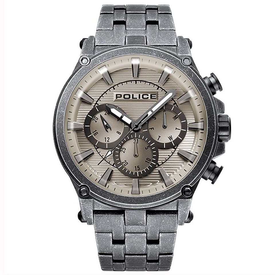 Police Digitaluhr PL.15920JSQU/20M, Police Uhr PL.15920JSQU/20M Herren  Silber