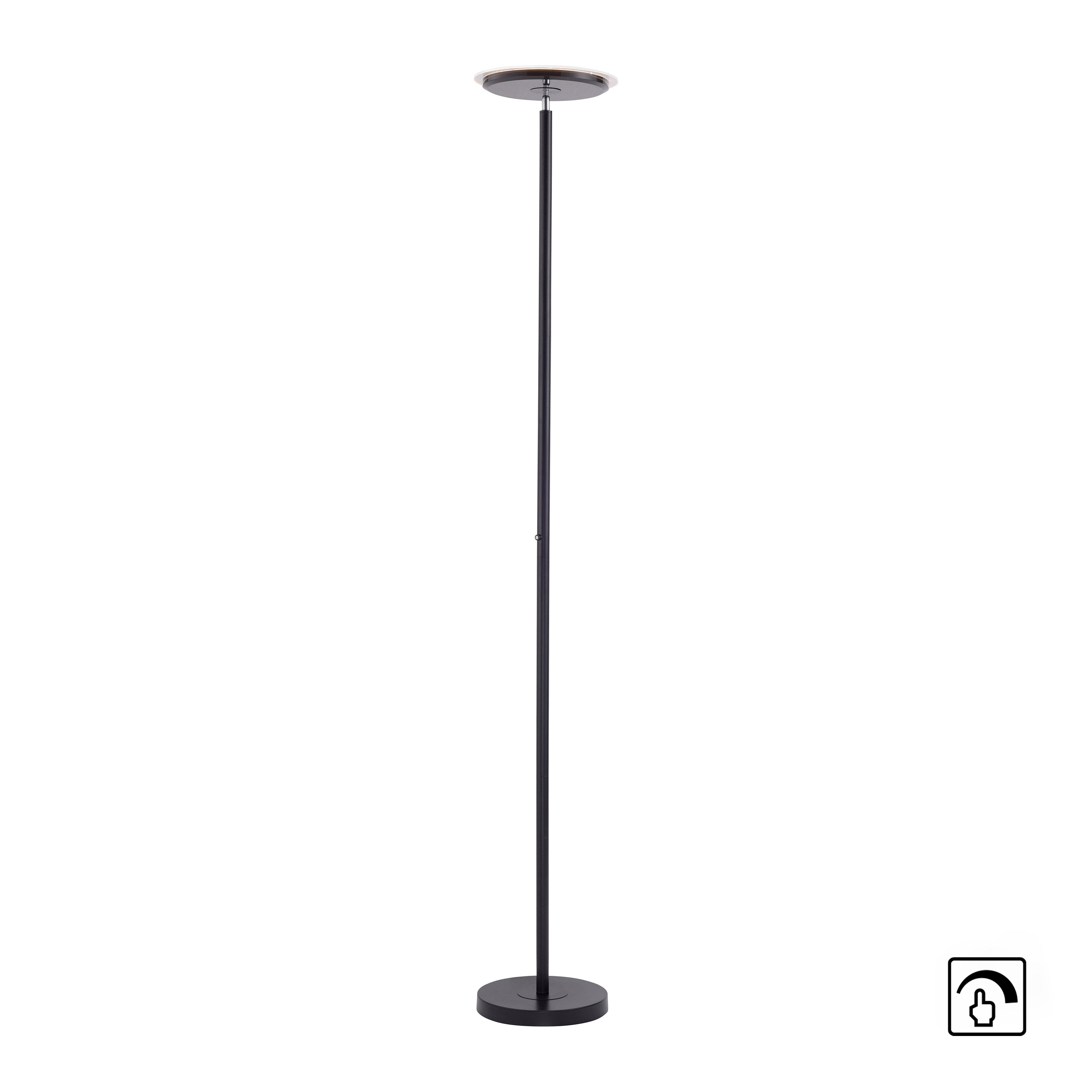JUST LIGHT Stehlampe HANS, LED fest integriert, Warmweiß, LED, dimmbar über Touchdimmer
