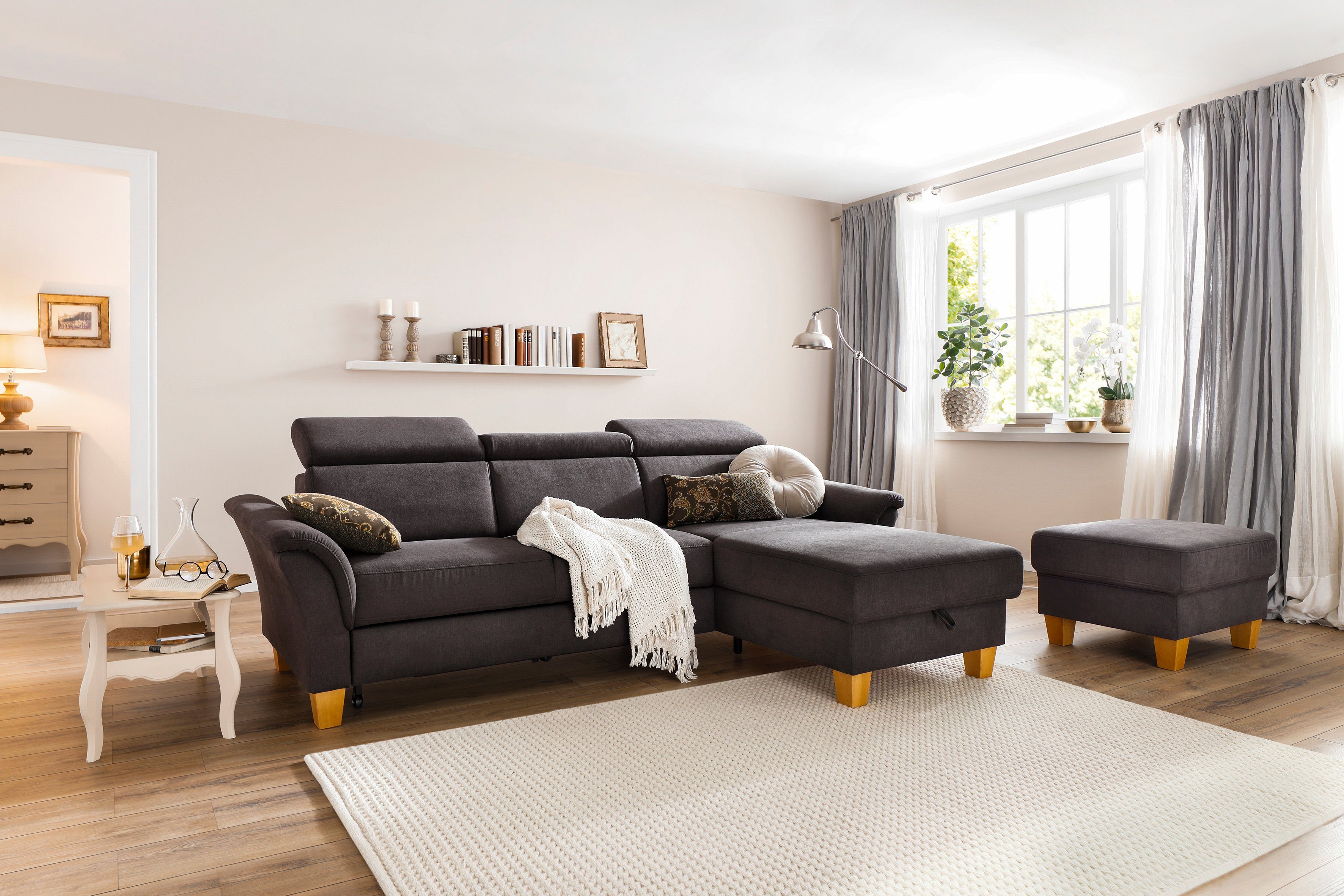 Home affaire Ecksofa Conville L-Form, Federkern, günstig online kaufen