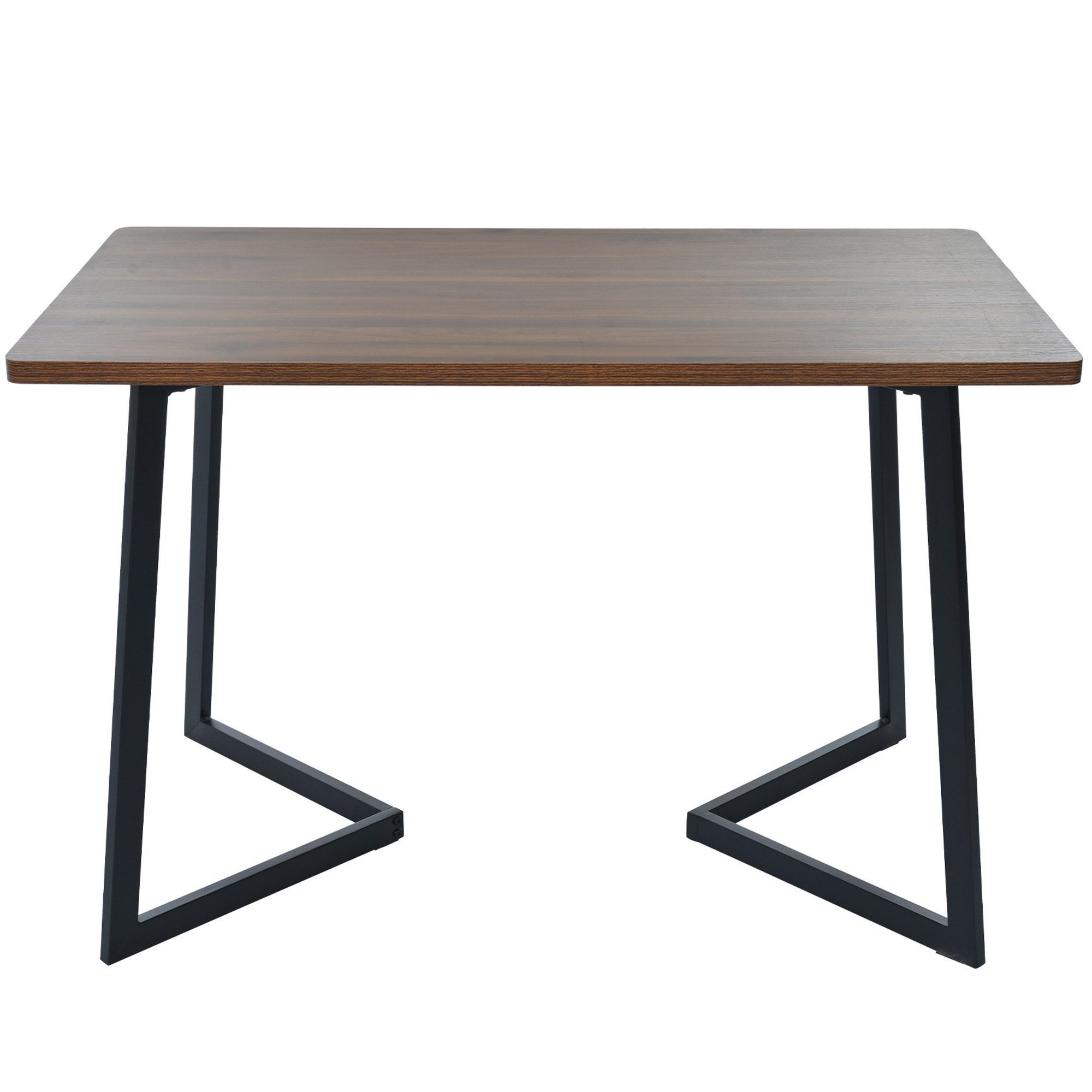 i@home Essgruppe Esstisch mit 4 Stühlen Set, MDF Tischplatte in Walnussfarbe, (1-tlg), Bis 75 kg belastbar, Metallbeinen, 117×68cm, Schwarz /Walnussfarbe. Reduzierter Preis € 139,00. Unverbindliche Preisempfehlung € 212,00