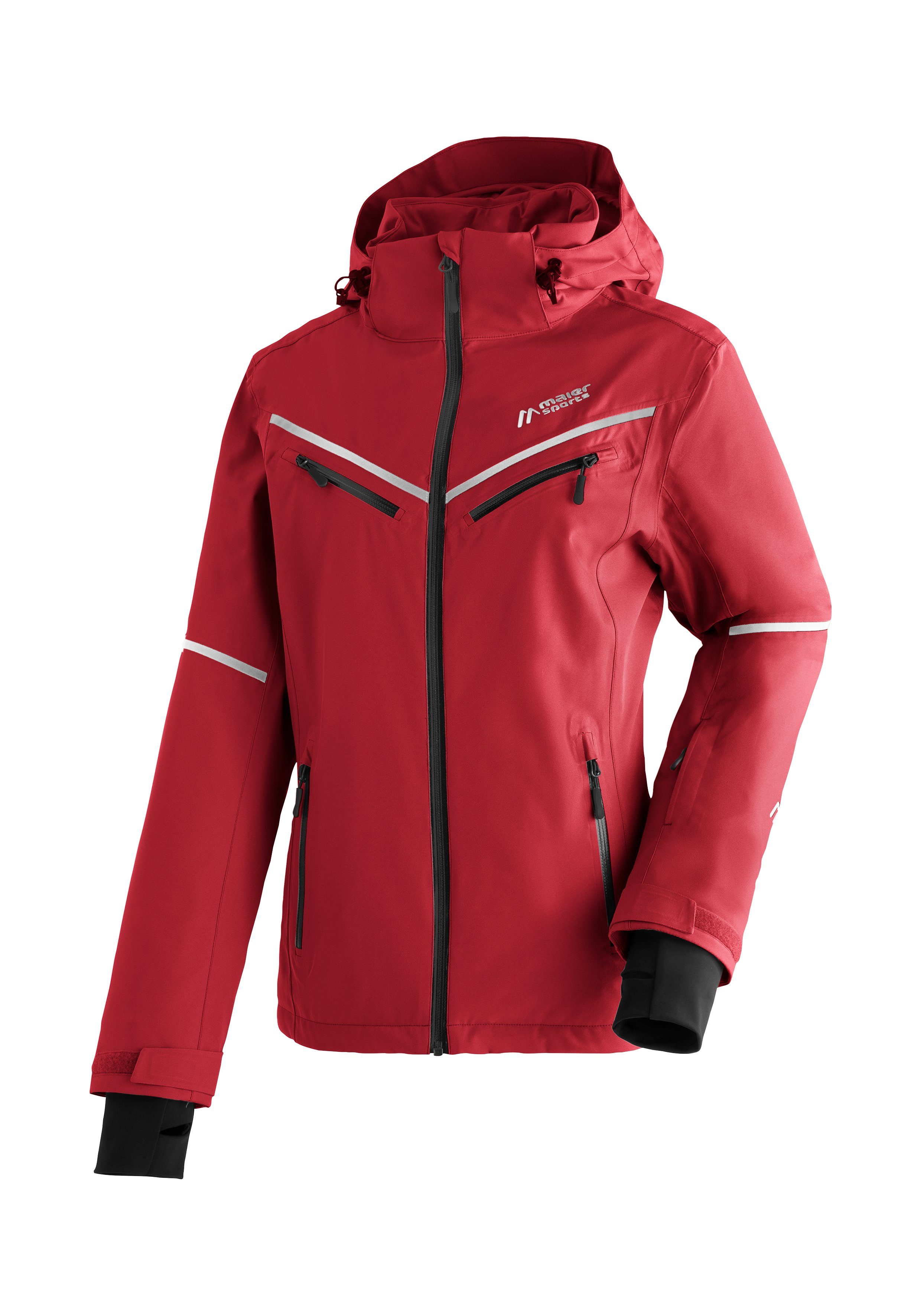 Maier Sports Ski-Jacke, wasserdichte Skijacke atmungsaktive Damen Winterjacke cherryrot winddichte und Lunada