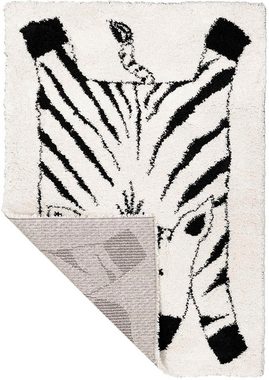 Kinderteppich NOMAD - Zebra, Primaflor-Ideen in Textil, rechteckig, Höhe: 35 mm, Hochflor, Motiv Zebra, Kinderzimmer