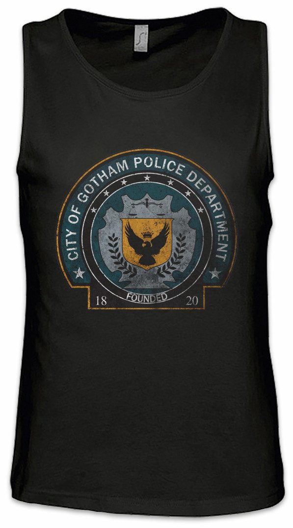 Urban Backwoods Tanktop Gotham Police Department Logo Ärmelloses T-Shirt Dept TV Serie Batman Dark Knight Joker Kult