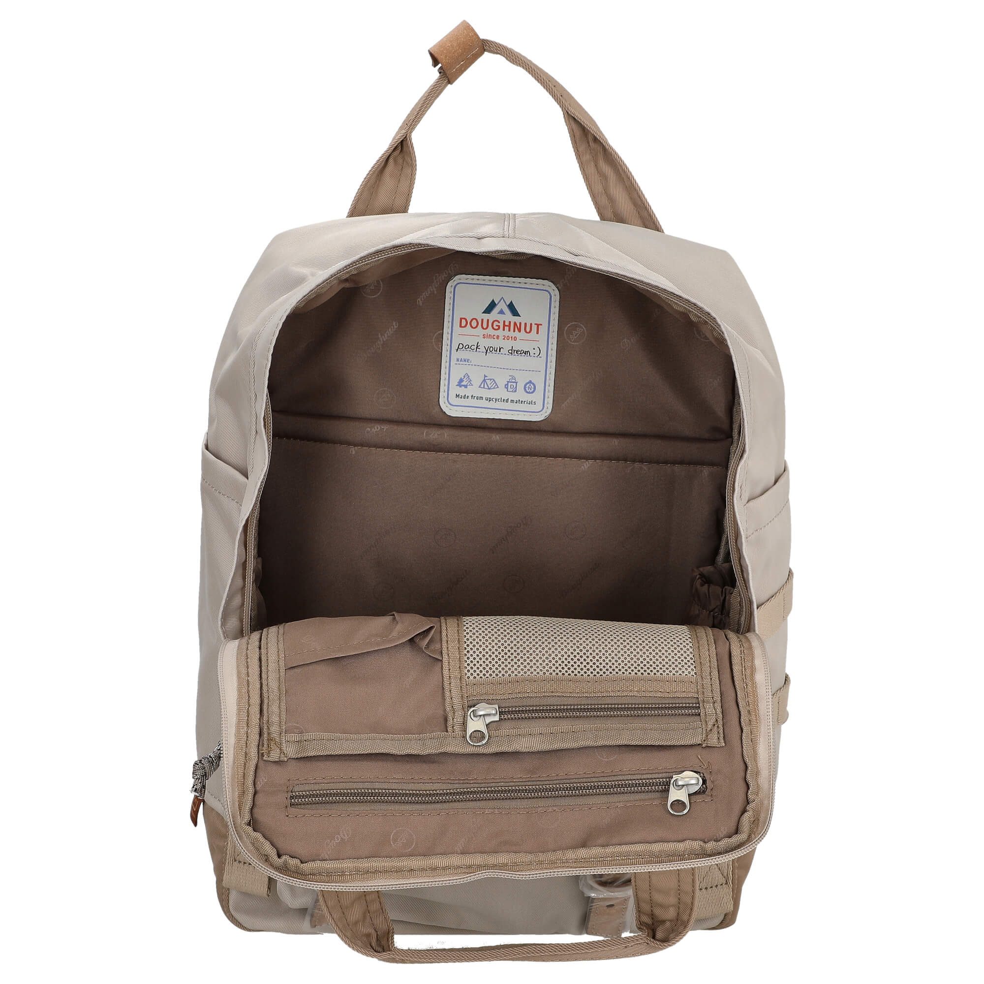 Doughnut Rucksack Macaroon Happy Camper 16 - Rucksack 38 cm (ivory)