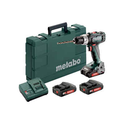 metabo Akku-Bohrschrauber 18V Akku Bohrschrauber BS 18 L Set mit 3x Akku 2.0