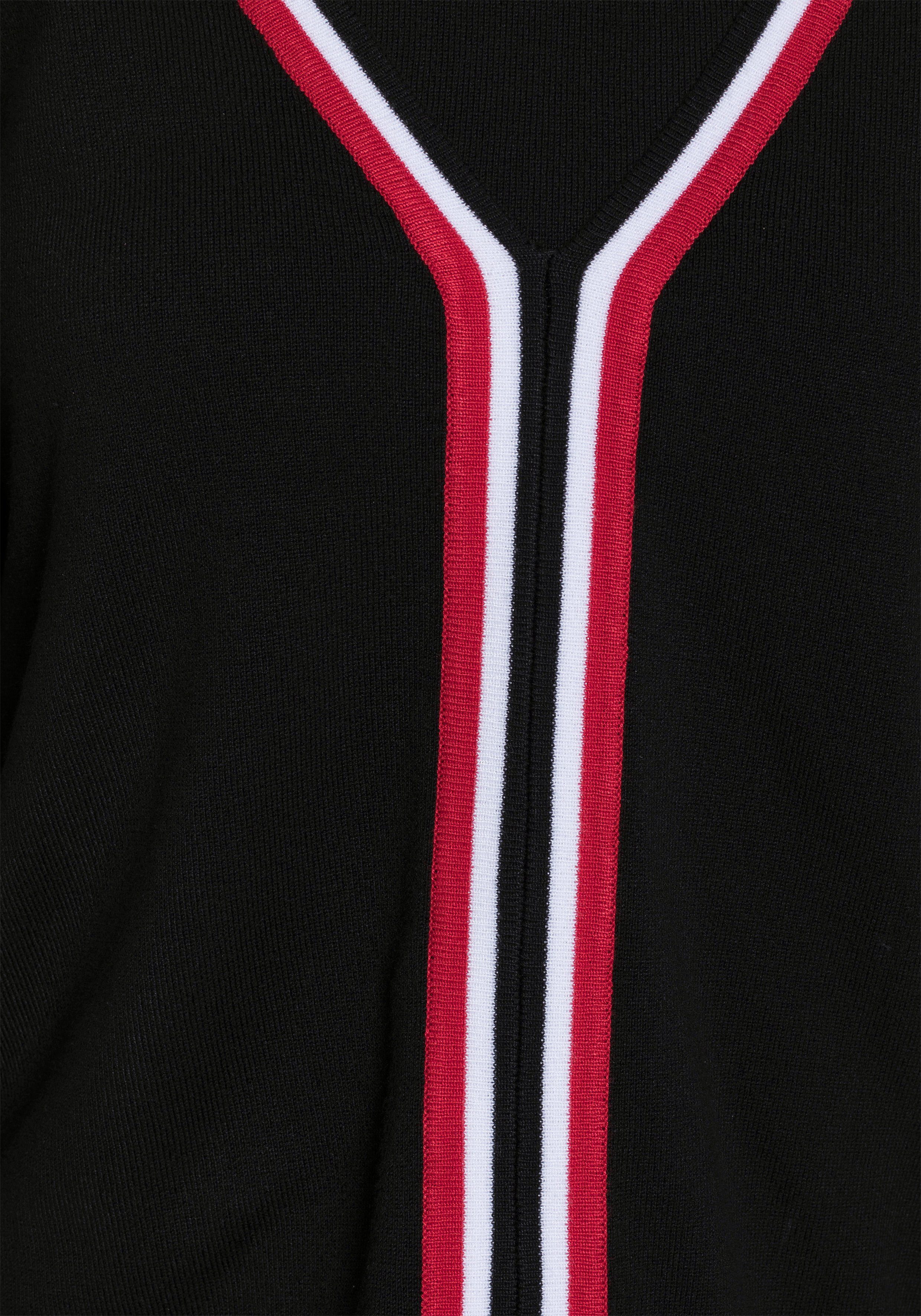 AJC Strickkleid (Set) schwarz-rot Kleid und Pullover