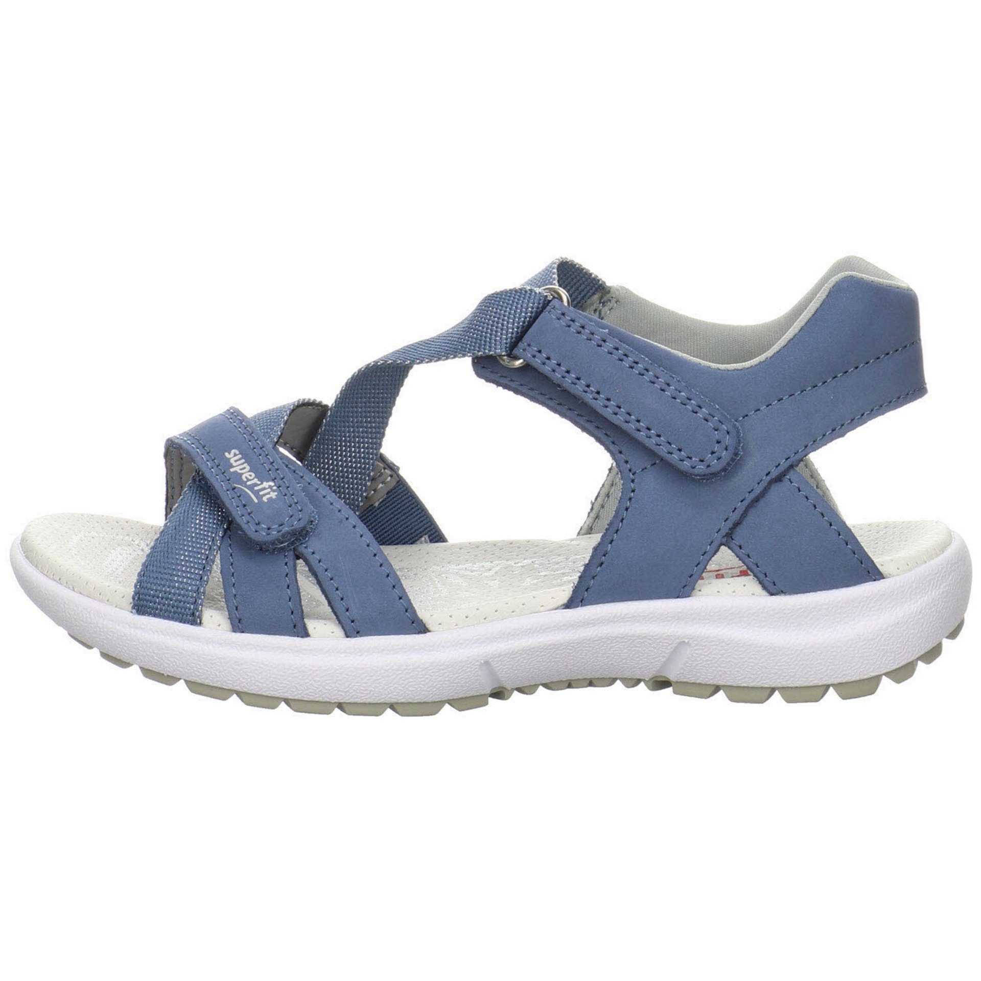 Sandale blau Leder-/Textilkombination Rainbow Sandale Sandalen Mädchen Schuhe Legero mittel Superfit