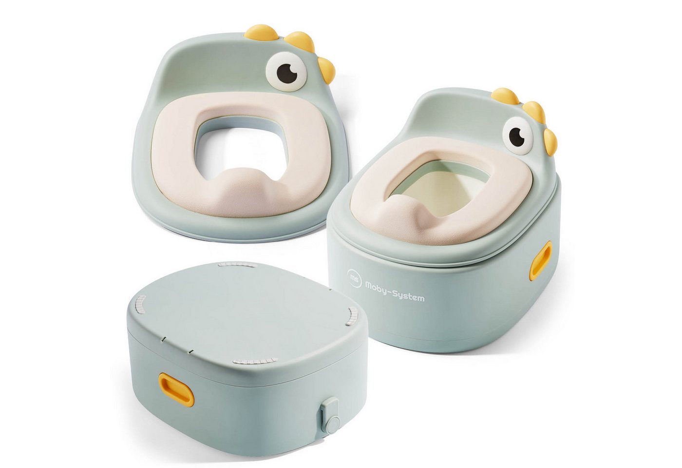 Moby-System Töpfchen Moby-System 3-in-1 Kinder Töpfchen Toilettensitz & Tritthocker