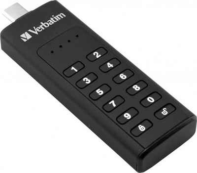 Verbatim Keypad Secure USB-C 128 GB USB-Stick (USB 3.2, Lesegeschwindigkeit 160 MB/s)