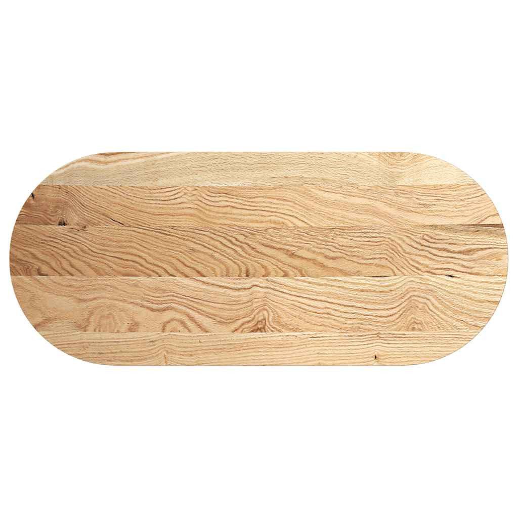 vidaXL Tischplatte Tischplatte 140x60x2 cm Massivholz Eiche Oval (1 St)