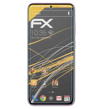 atFoliX Schutzfolie für Samsung Galaxy S20, (3 Folien), Entspiegelnd und stoßdämpfend