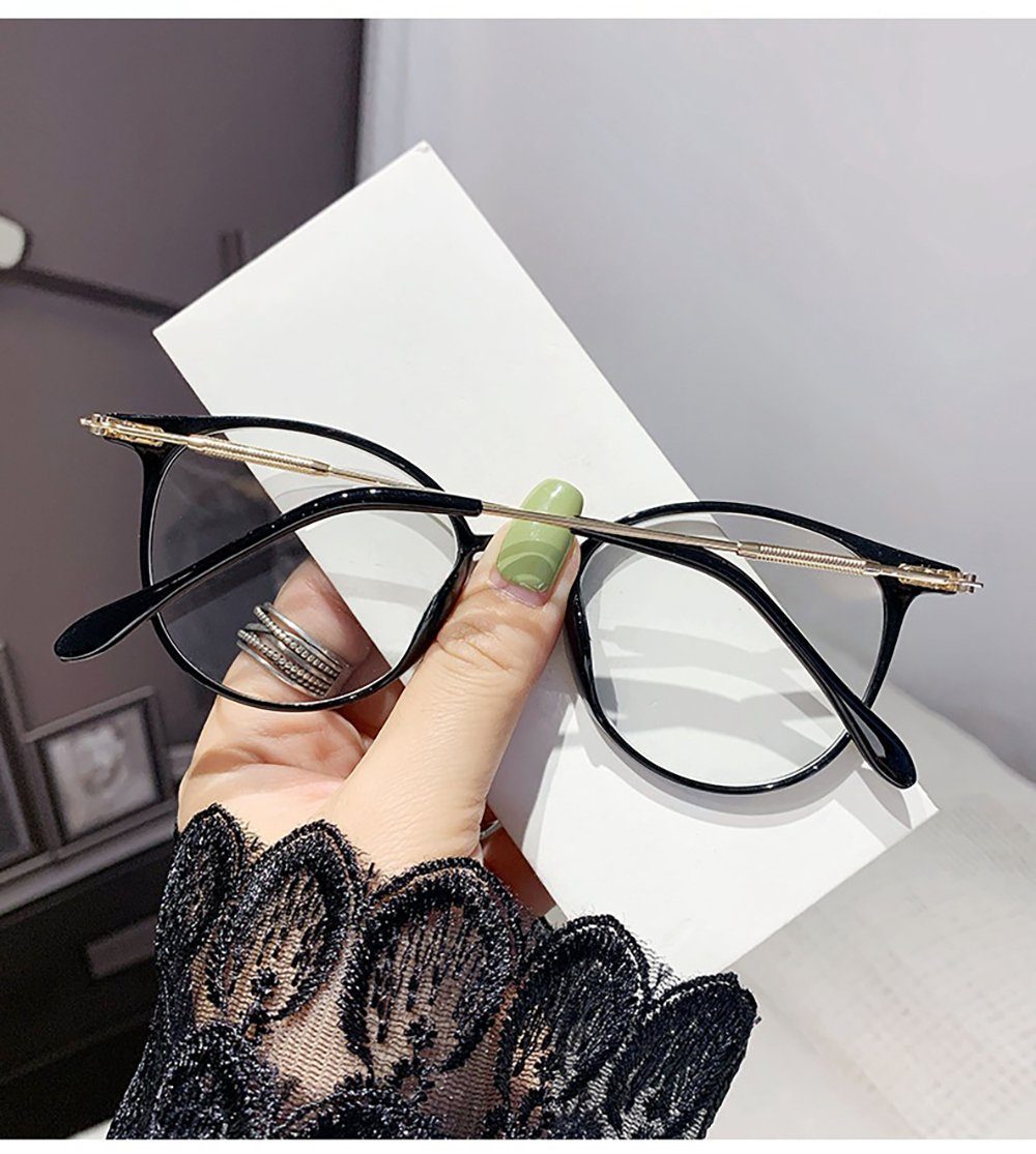 PACIEA Brille Damen Herren Selbsttönend Anti Blaulicht Ultraleicht Mode Rundrahmen