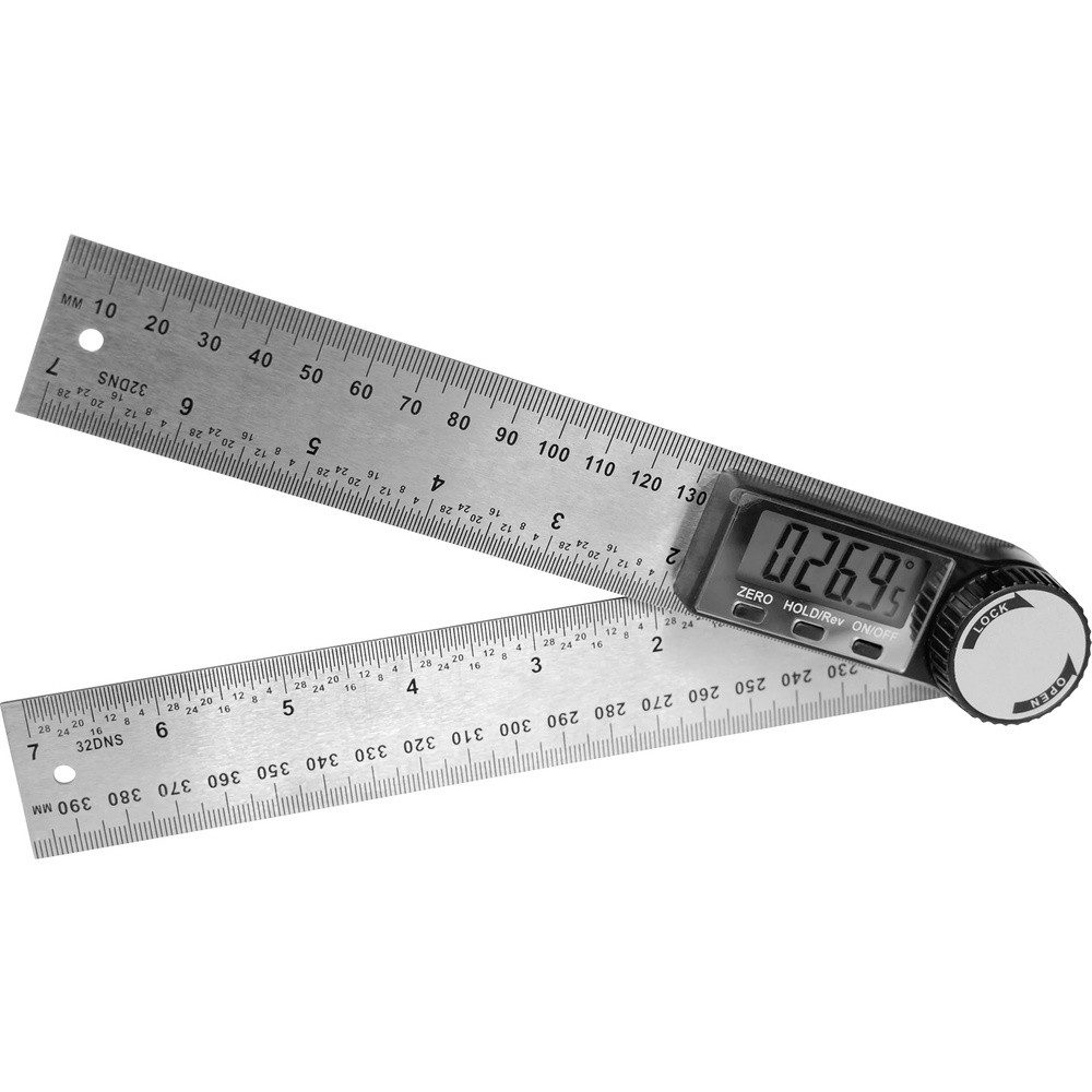 Brüder Mannesmann Werkzeuge Winkelmesser Brüder Mannesmann M81220 Digitaler Winkelmesser 200 x 200 mm 360 °, L:25.00 cm, (M81220)