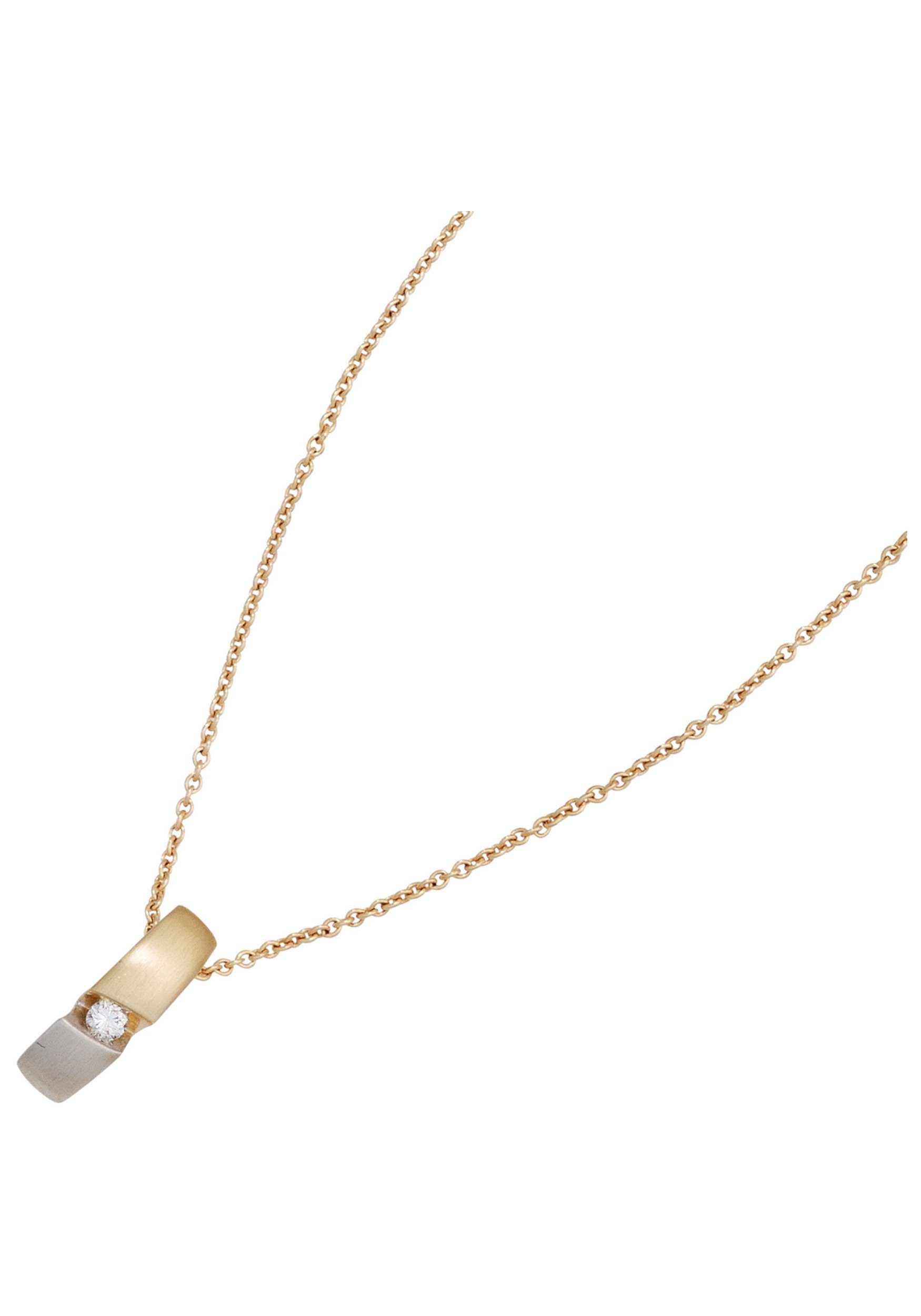 JOBO Kette mit Anhänger, 585 Gold bicol...