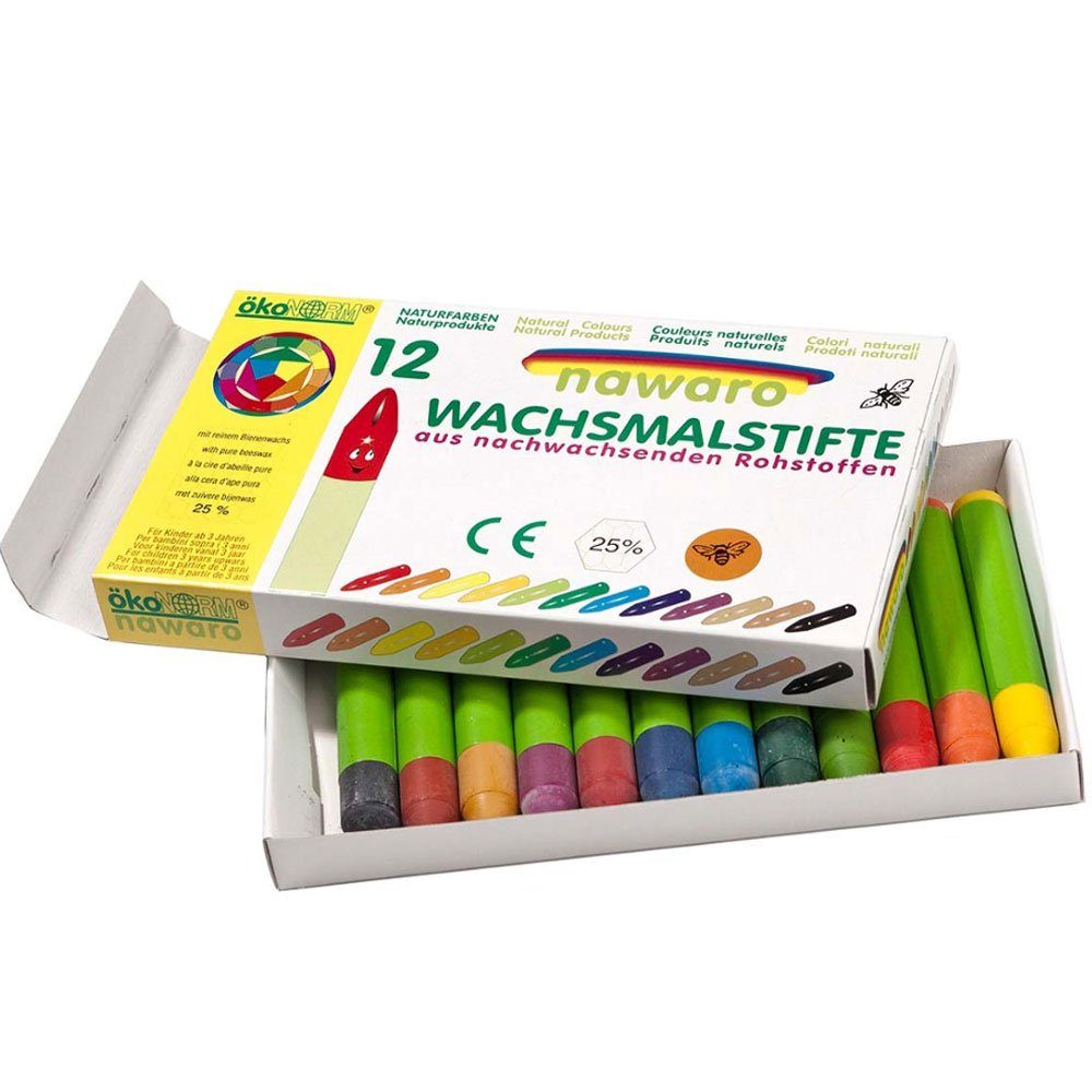 Oekonorm Wachsmalstift Wachsmalstifte Farben, 12 Stk. | Wachsmalstifte